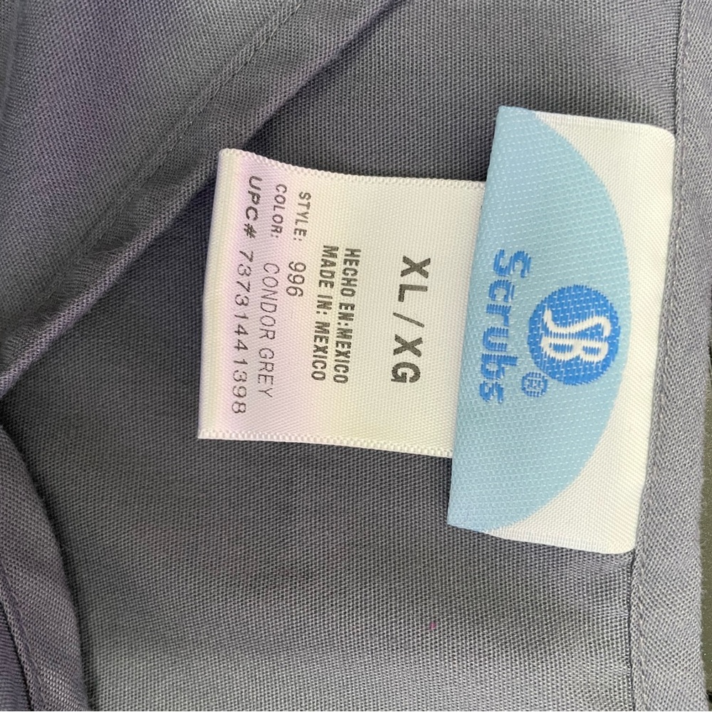 SB Scrubs Blue‎ Gray Scrubs Top in XL - Picture 7 of 8